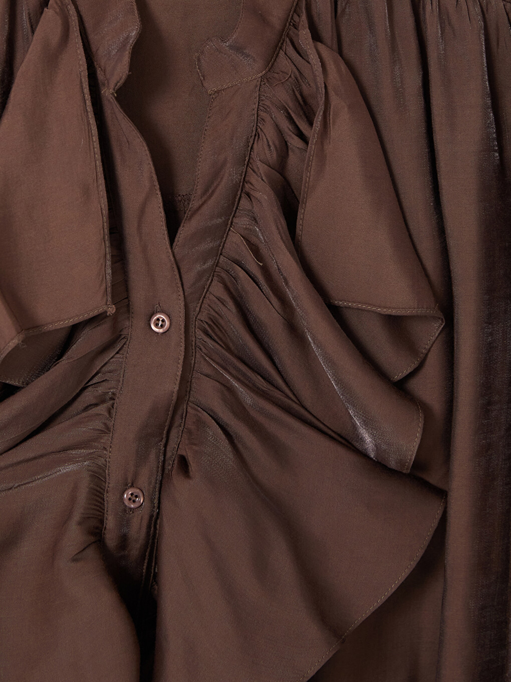 Notch Neck Ruffled Blouse-2