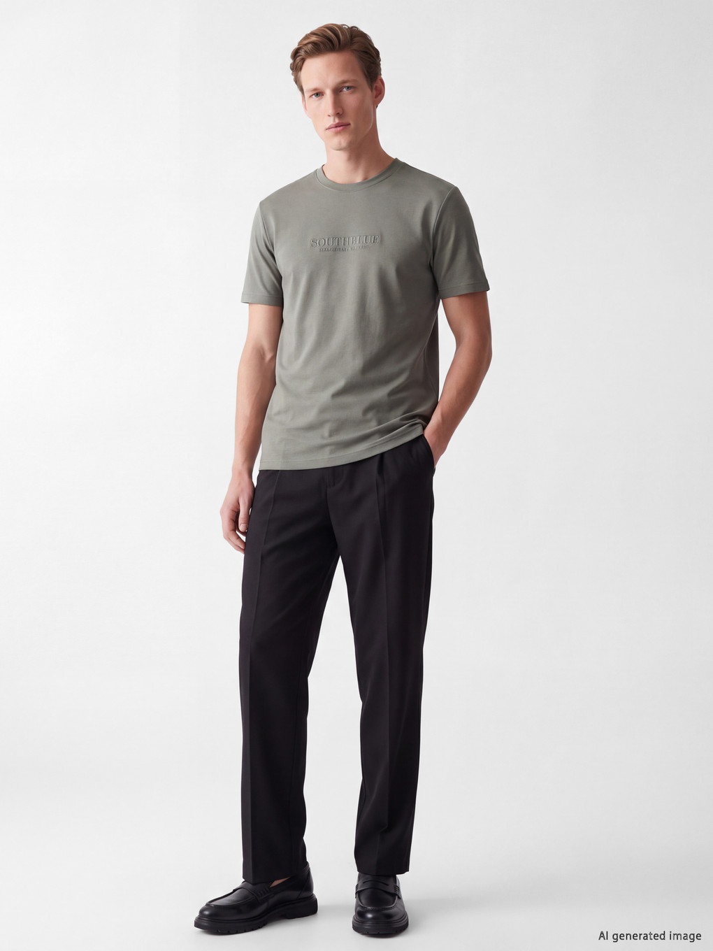 Crew Neck Printed Men's T-shirt-1
