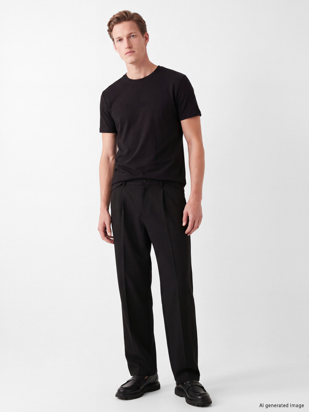 Crew Neck Printed Men's T-shirt-1