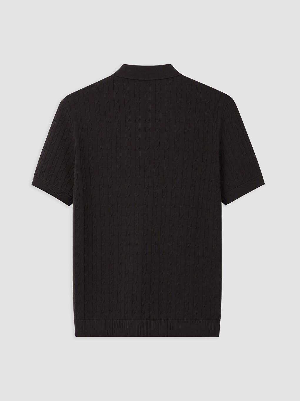 Kahverengi Polo Yaka Erkek Triko Tişört-1