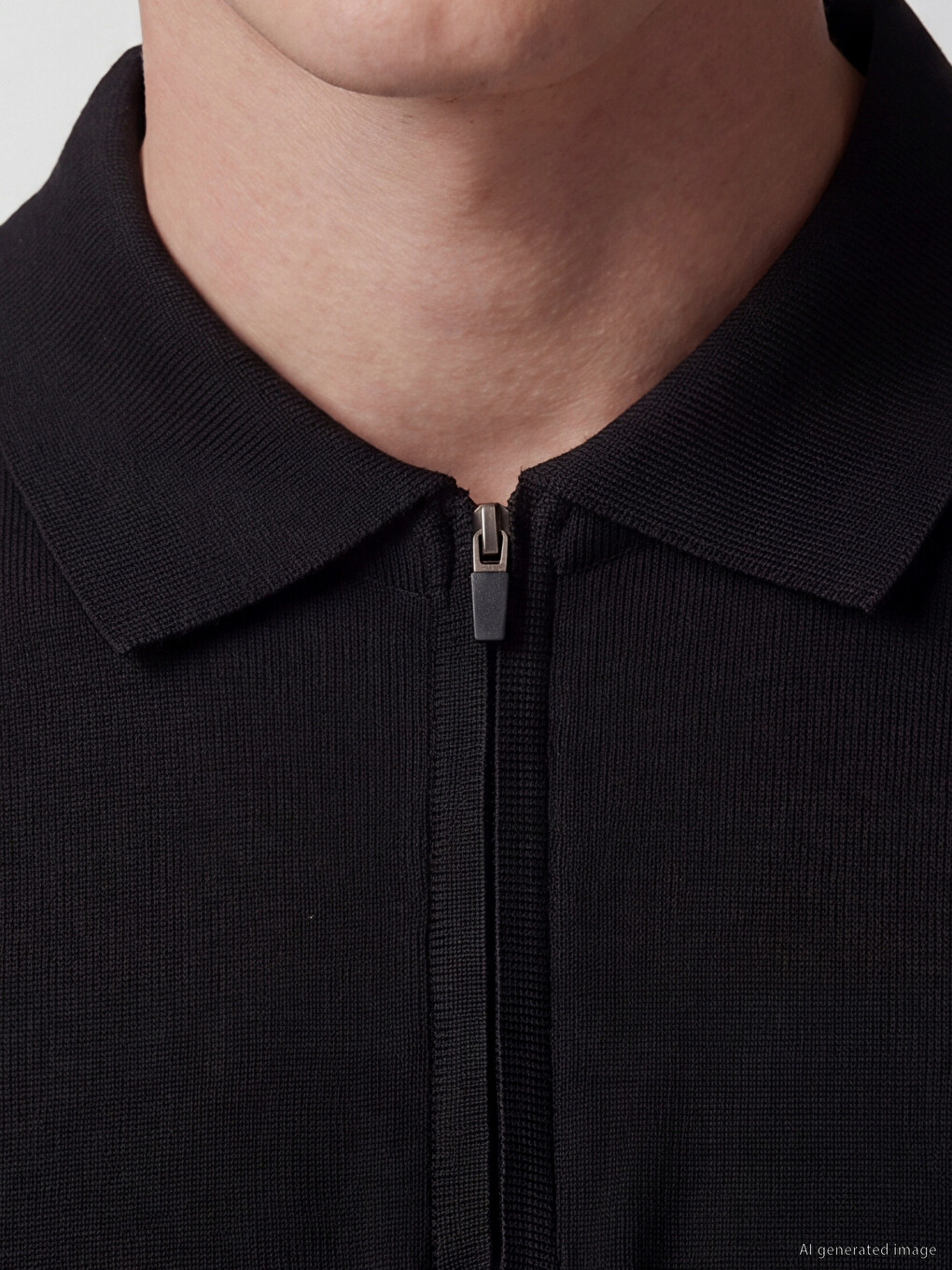 Polo Collar Men's Knitwear T-shirt-2