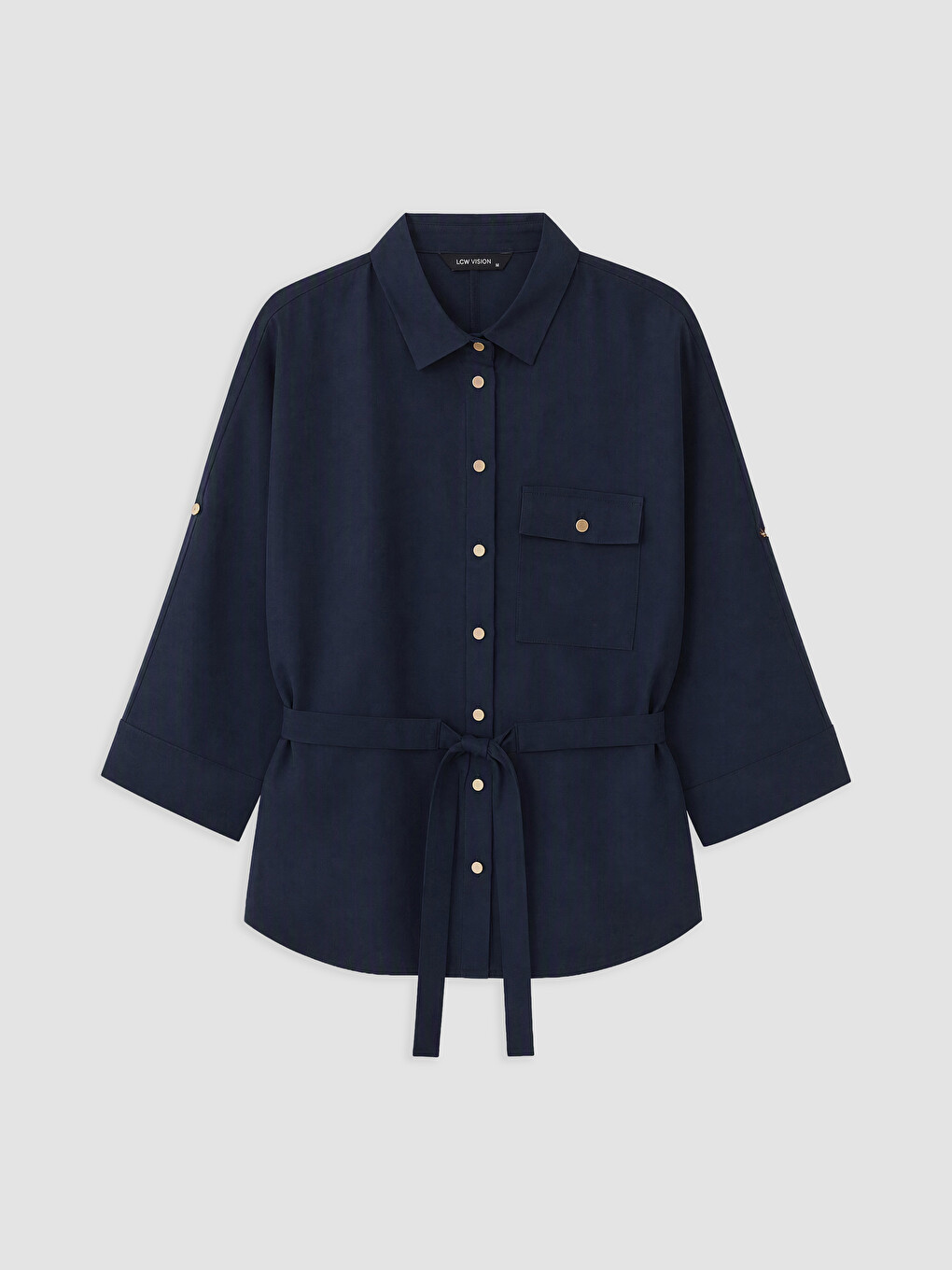 Laced Pocketed Women's Shirt