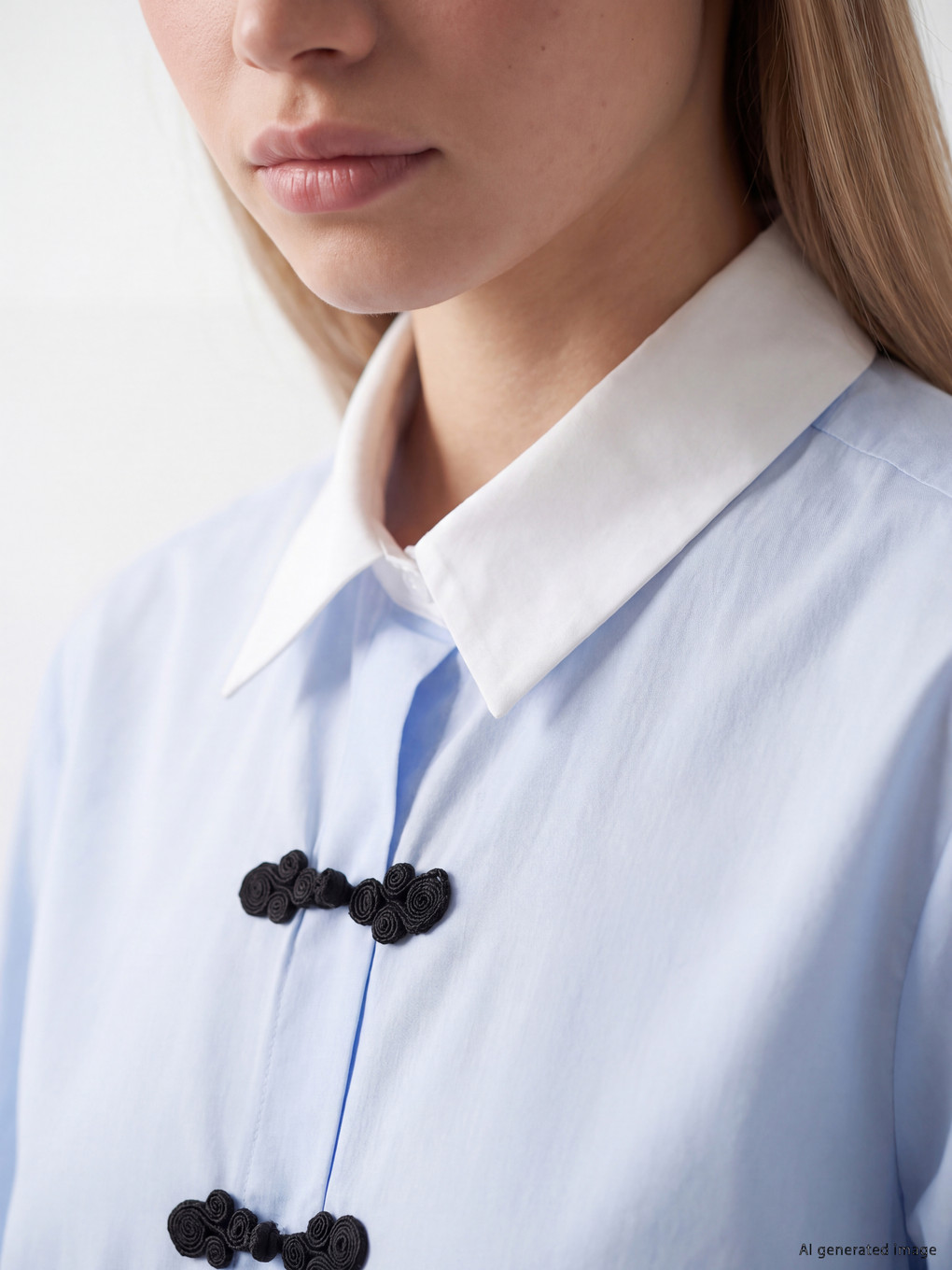 China Buttoned Women's Shirt-2