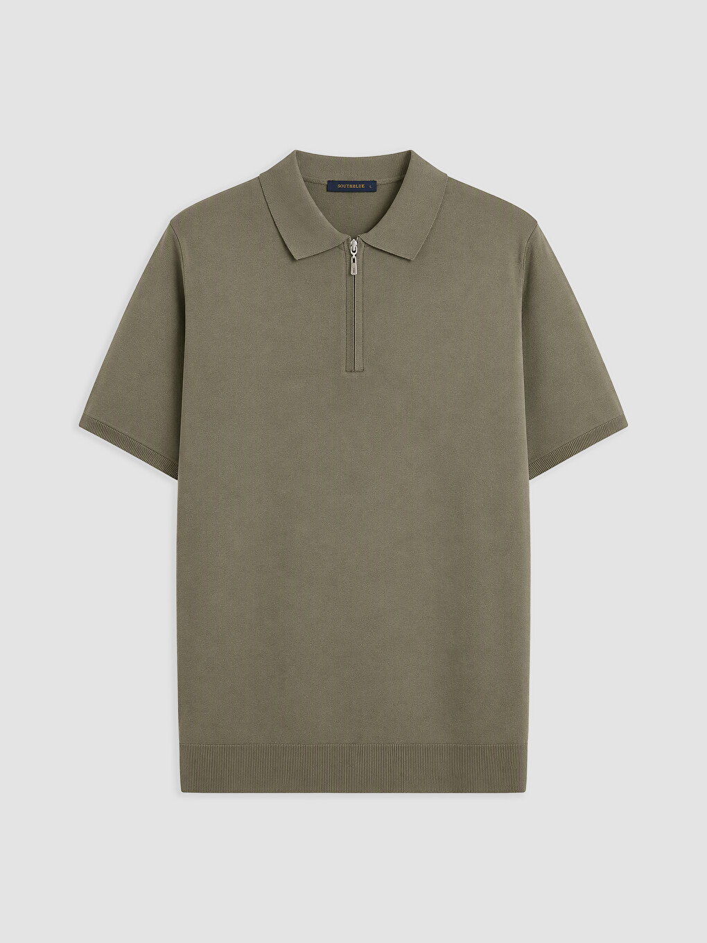 Yeşil Polo Yaka Erkek Triko Tişört-4