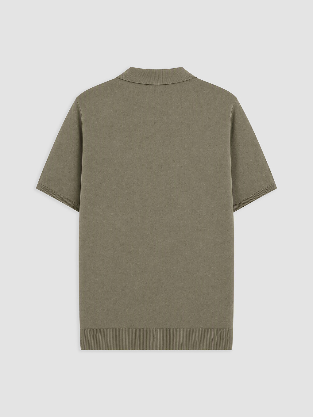 Yeşil Polo Yaka Erkek Triko Tişört-5