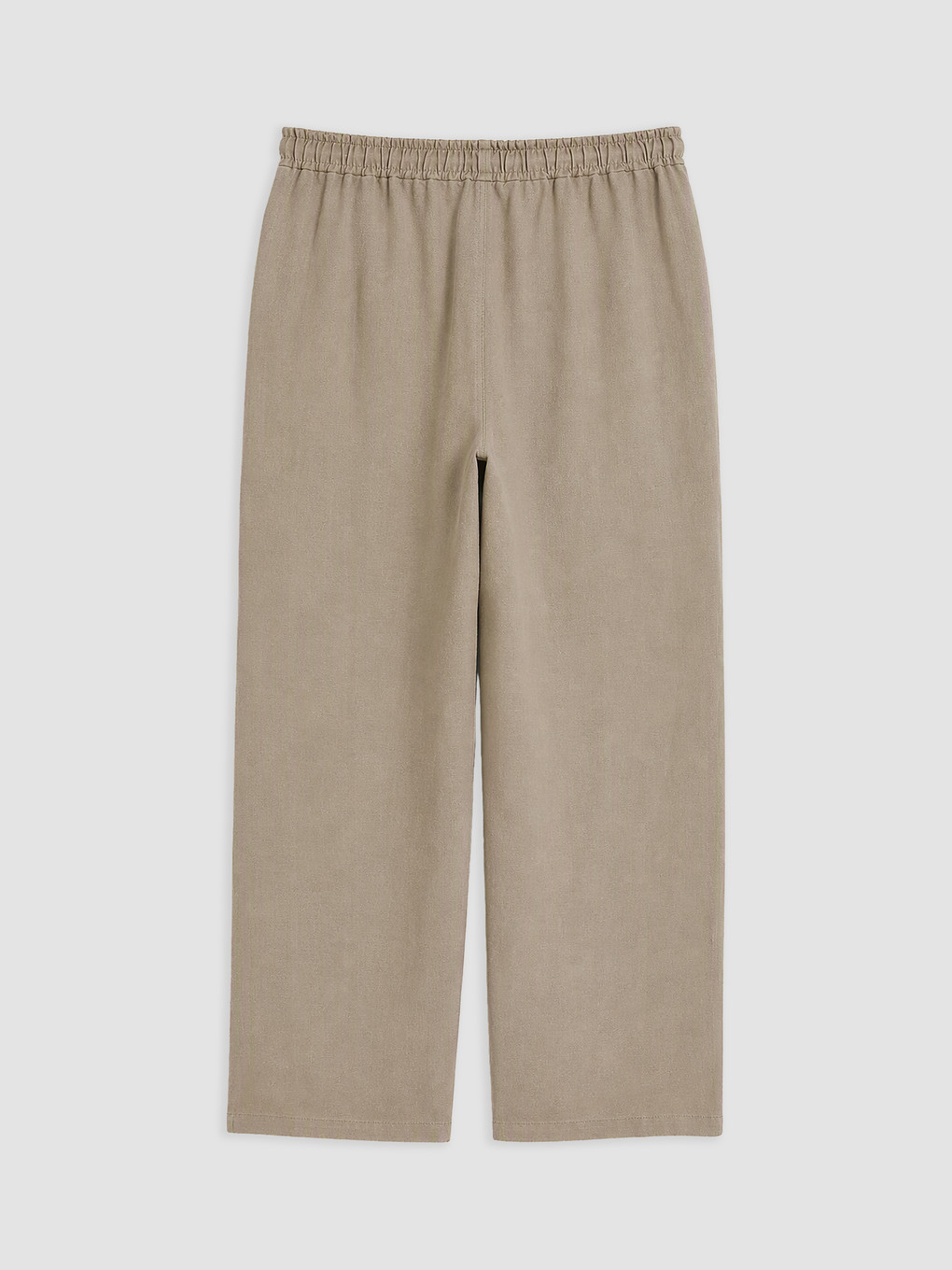 Haki %100 Keten Kadın Pantolon-5