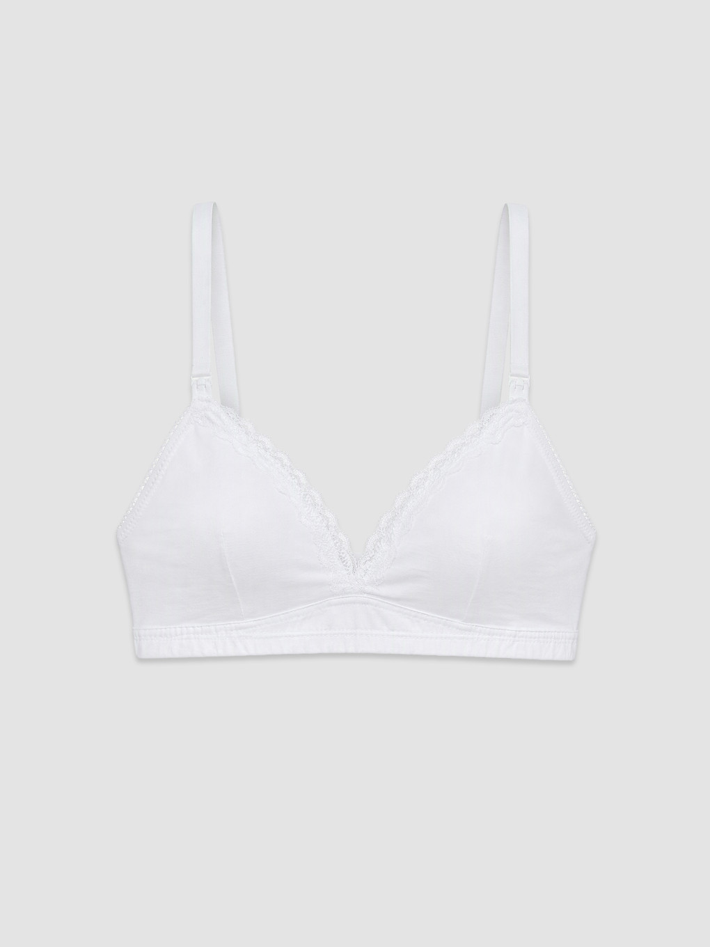 Woman White Nursing Bra
