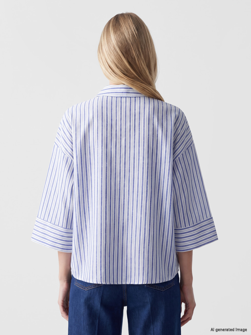 Woman Blue Shirt-3