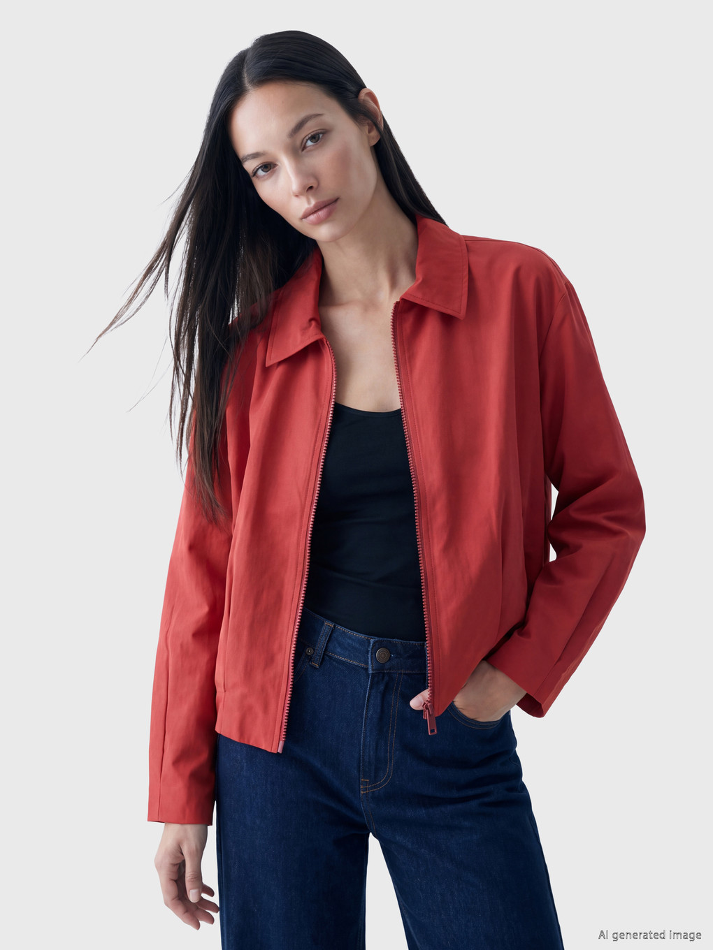 Oversize Women's Twill Jacket-1
