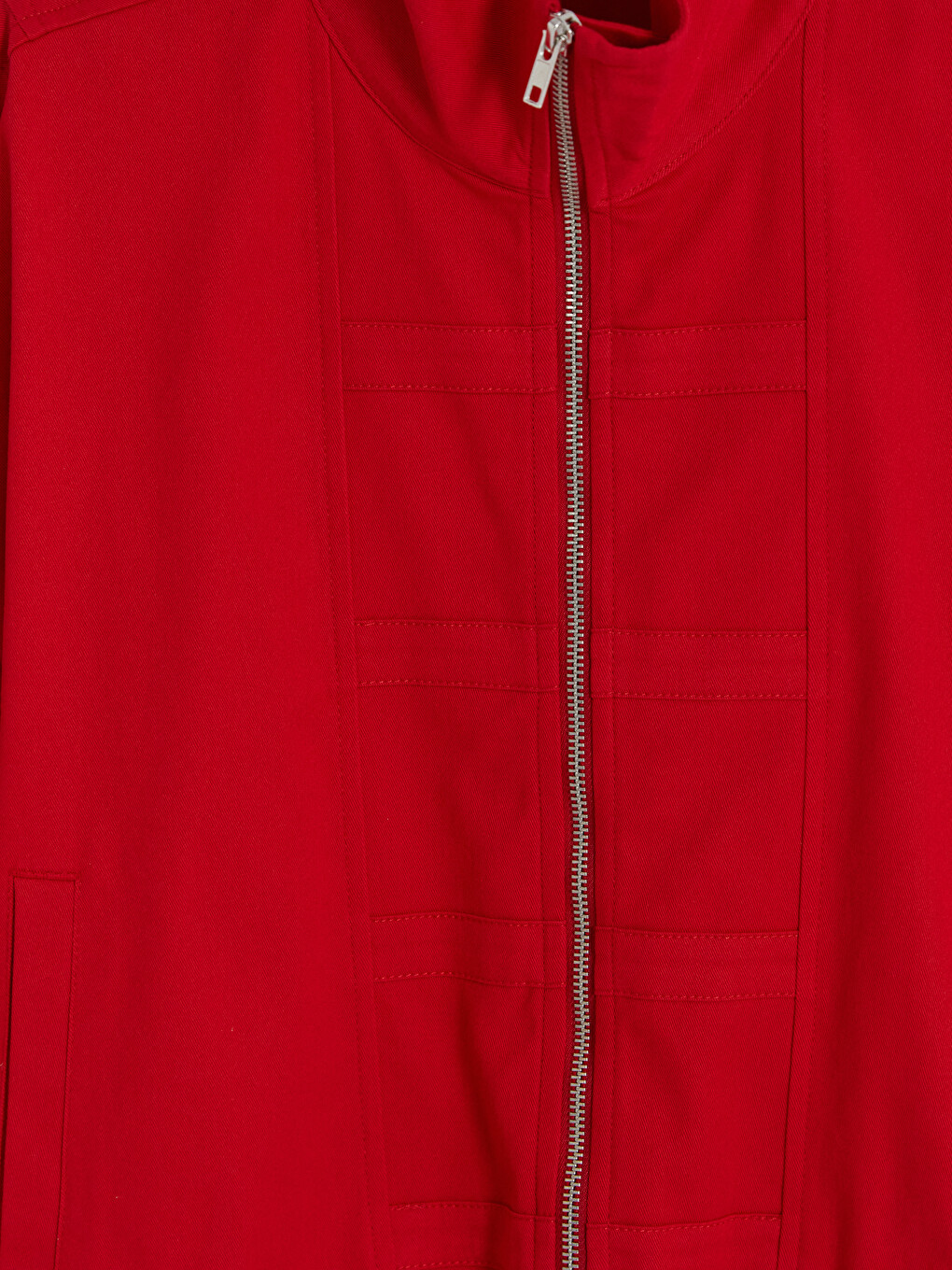 Mock Neck Women's Jean Jacket-2