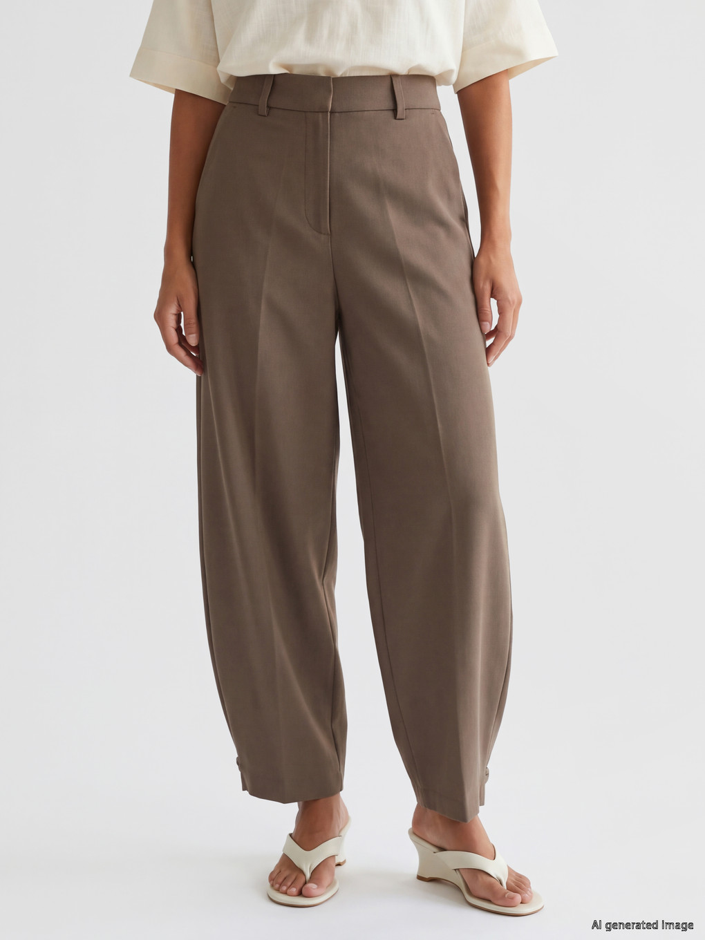 Woman Brown Trousers-1