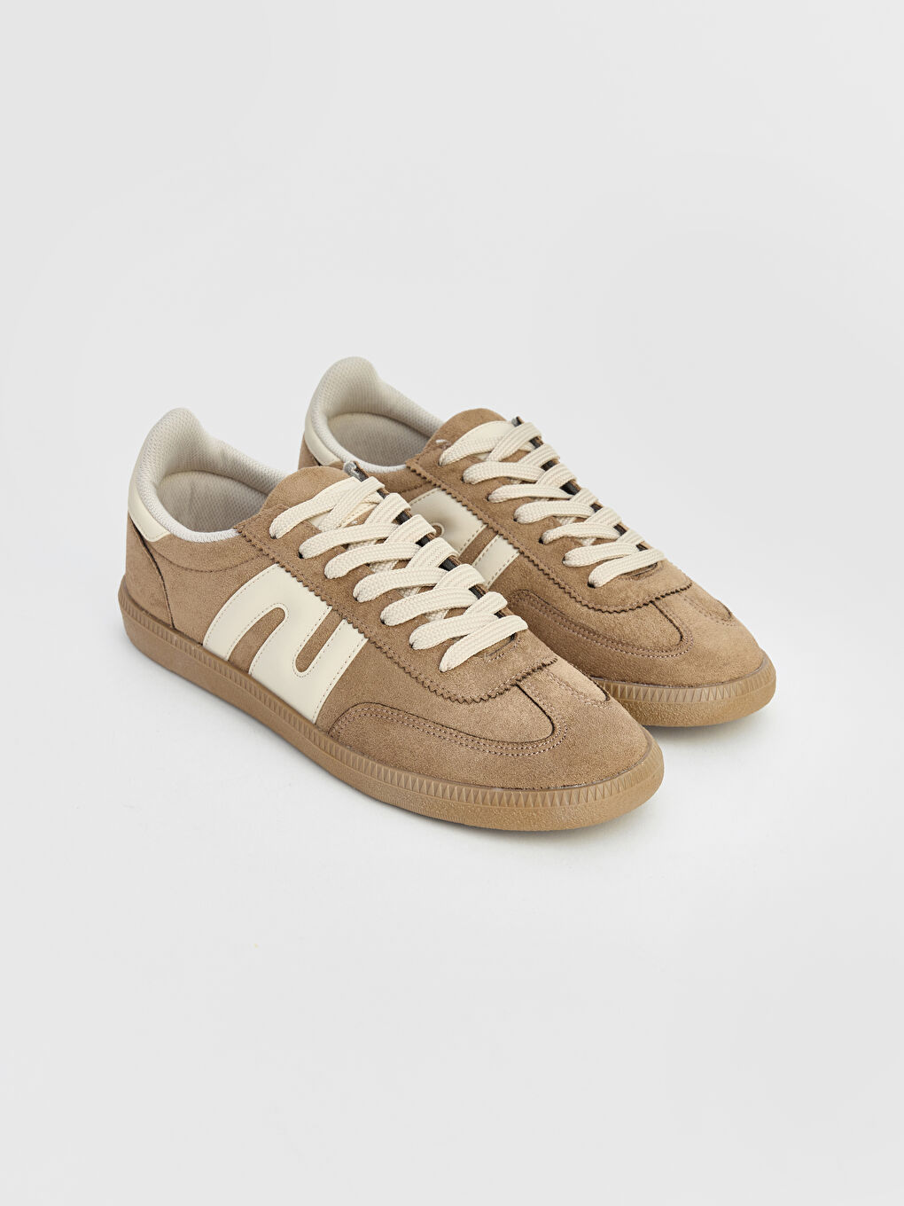 Kahverengi Süet Görünümlü Kadın Spor Ayakkabı