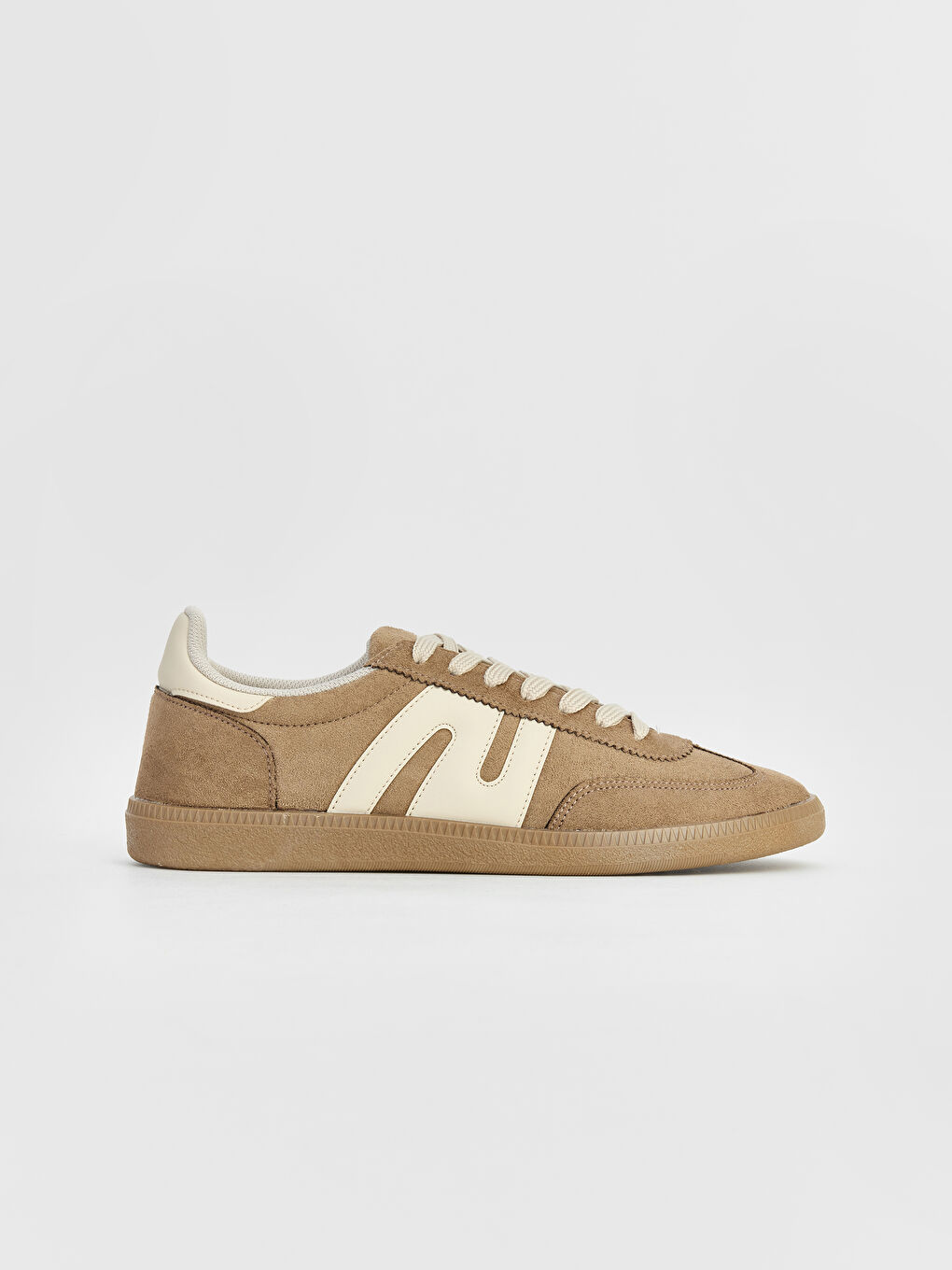 Kahverengi Süet Görünümlü Kadın Spor Ayakkabı-2