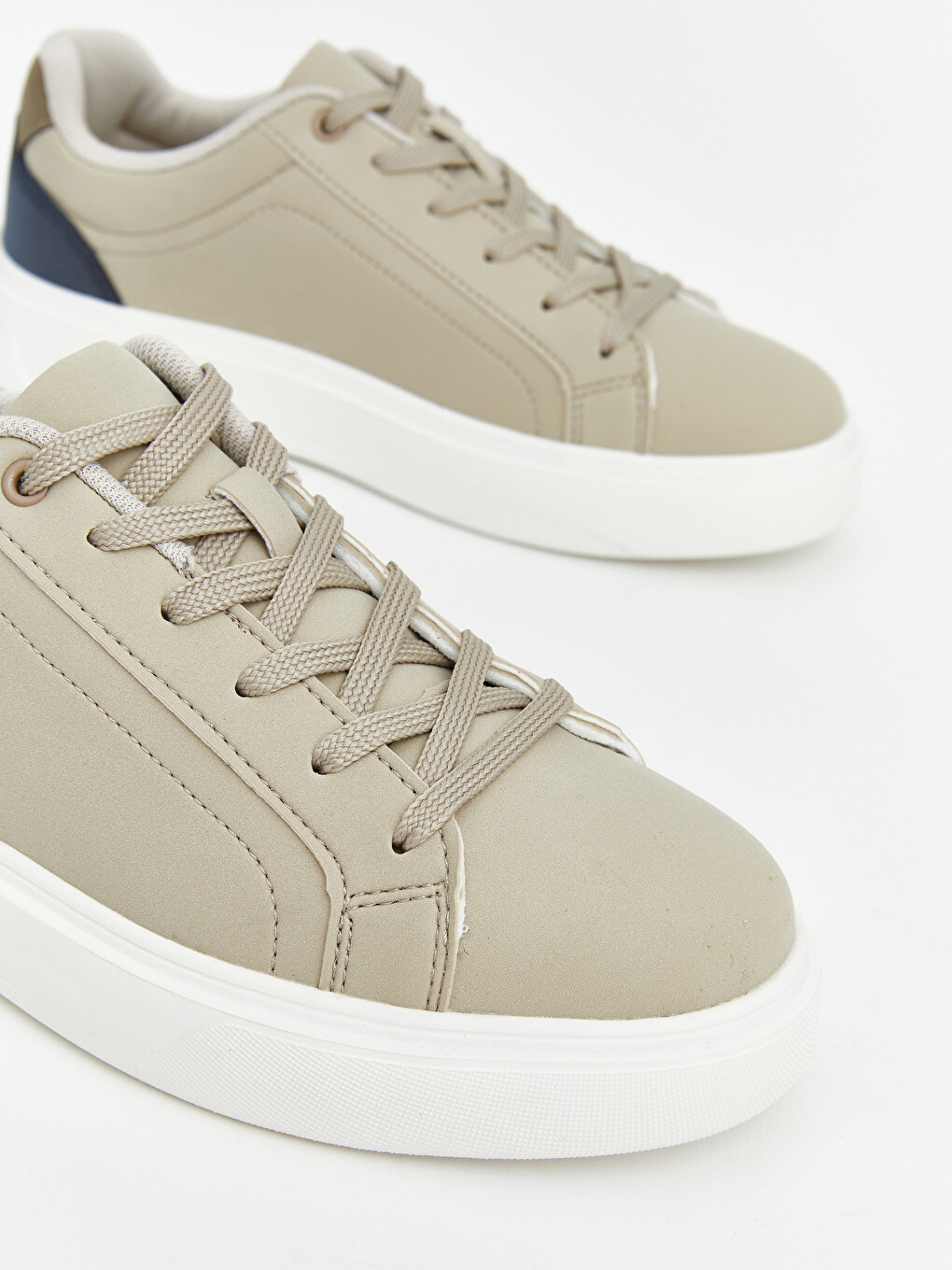 Bej Bağcıklı Erkek Sneaker-2