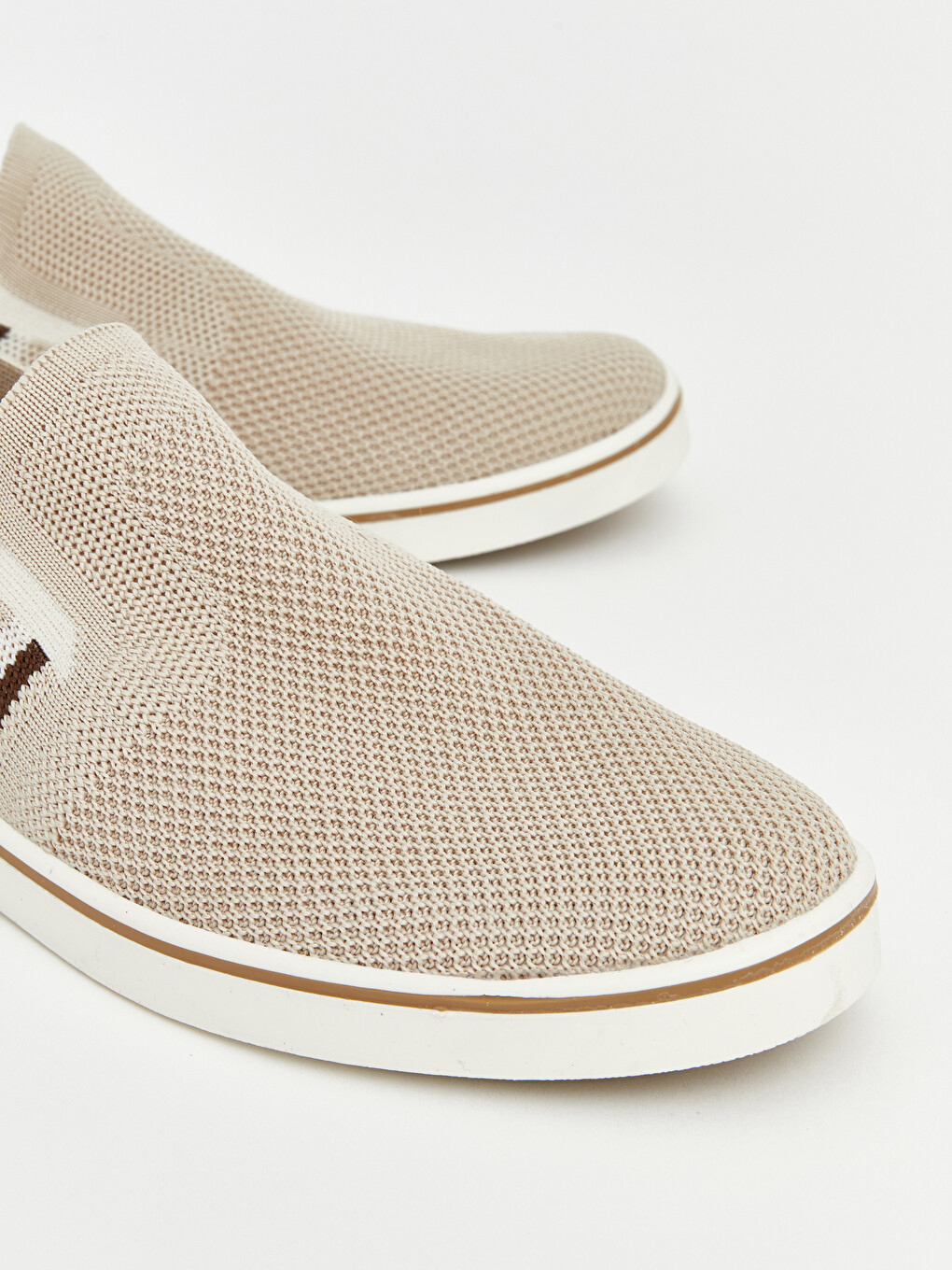 Bej Slip On Erkek Spor Ayakkabı-2