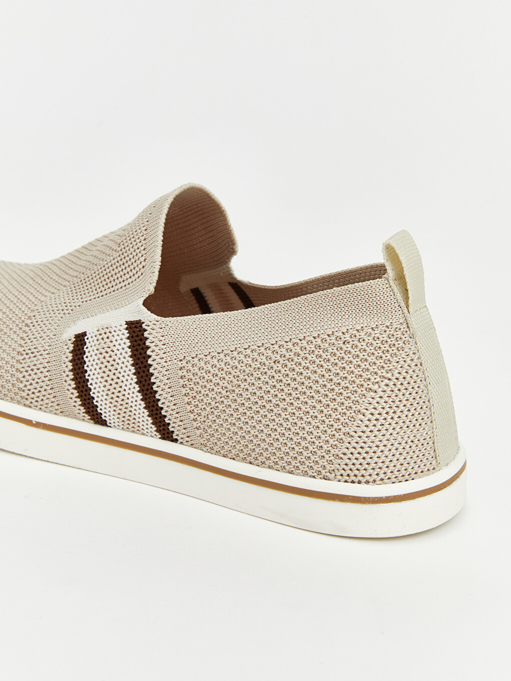 Bej Slip On Erkek Spor Ayakkabı-4
