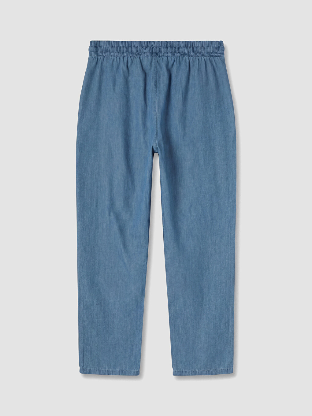 Mavi Beli Lastikli Carrot Fit Kadın Jean Pantolon-2