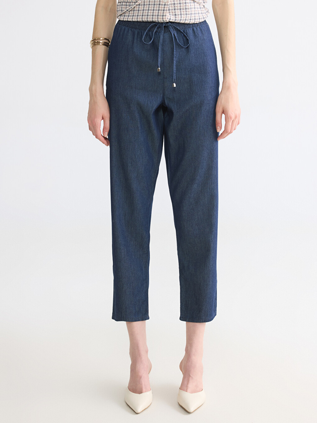 Siyah Carrot Fit Kadın Jean Pantolon-1