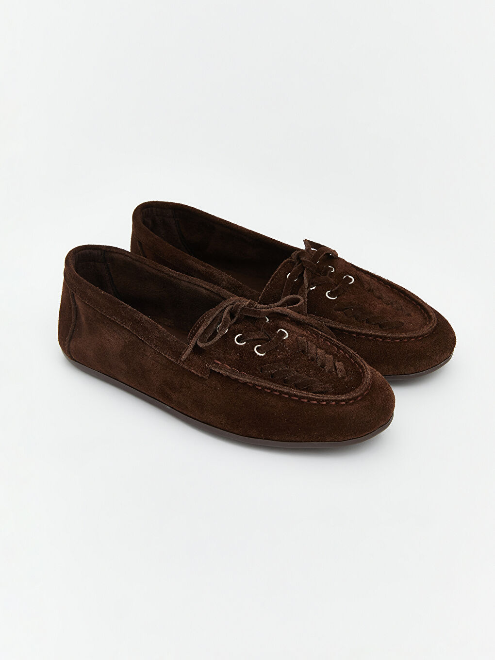 Kahverengi Süet Kadın Loafer