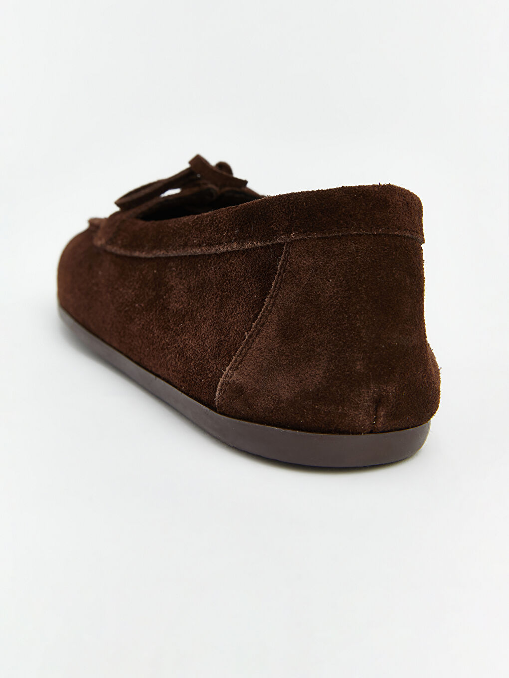 Kahverengi Süet Kadın Loafer-4