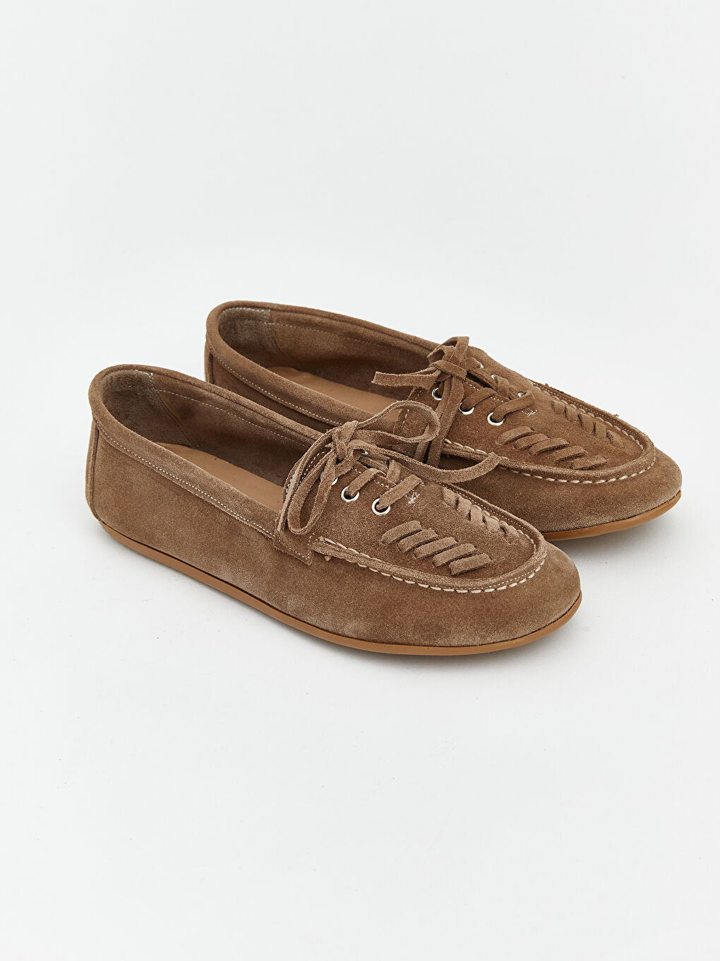 Bej Süet Kadın Loafer