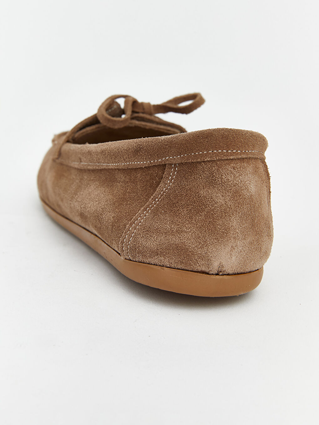 Bej Süet Kadın Loafer-4