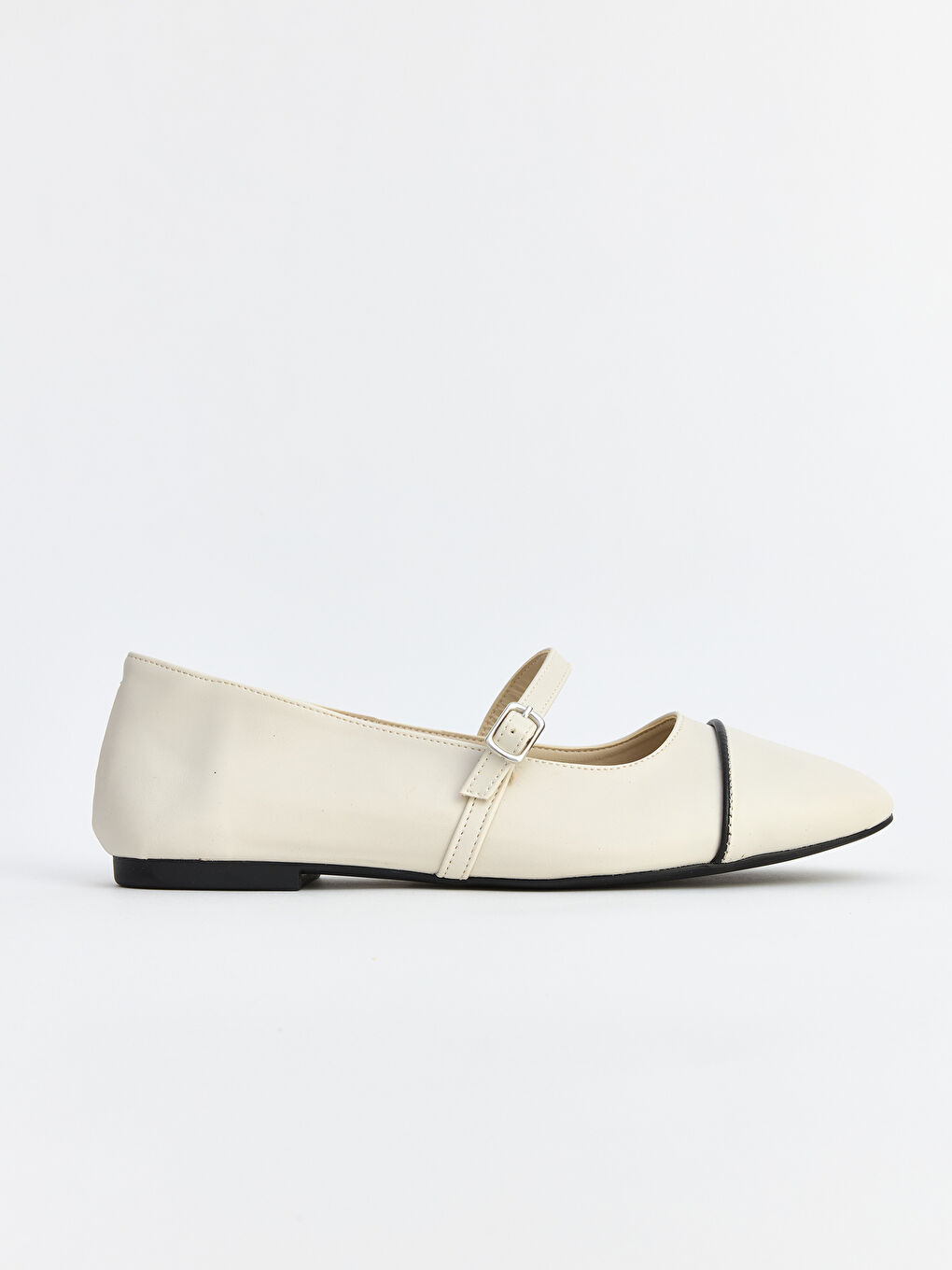 Bej Deri Görünümlü Kadın Babet-1