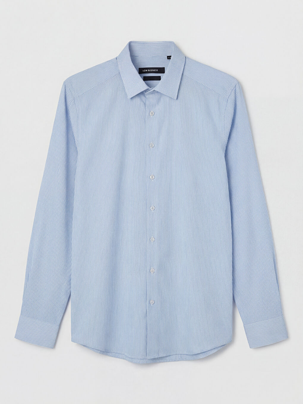 Mavi Slim Fit Çizgili Erkek Gömlek-4