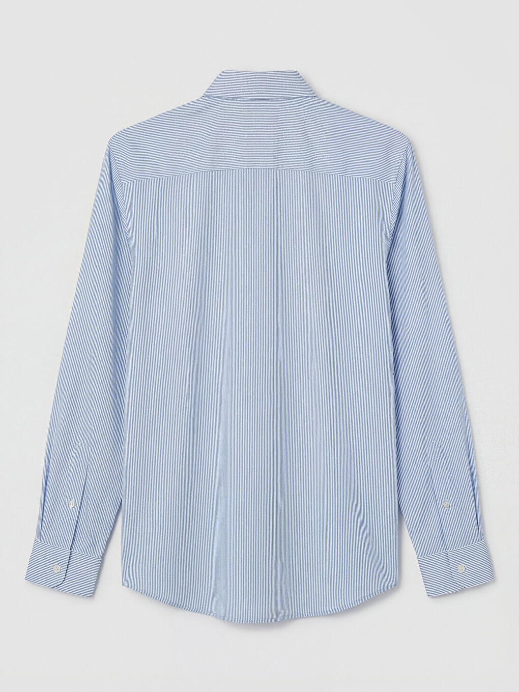 Mavi Slim Fit Çizgili Erkek Gömlek-5