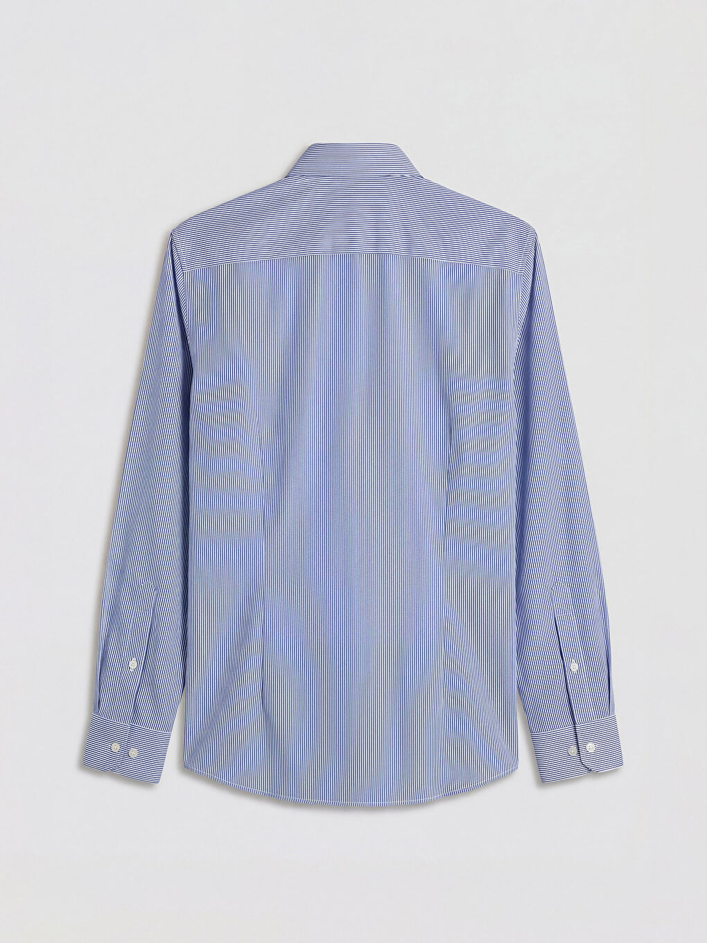 Lacivert Slim Fit Çizgili Erkek Gömlek-5