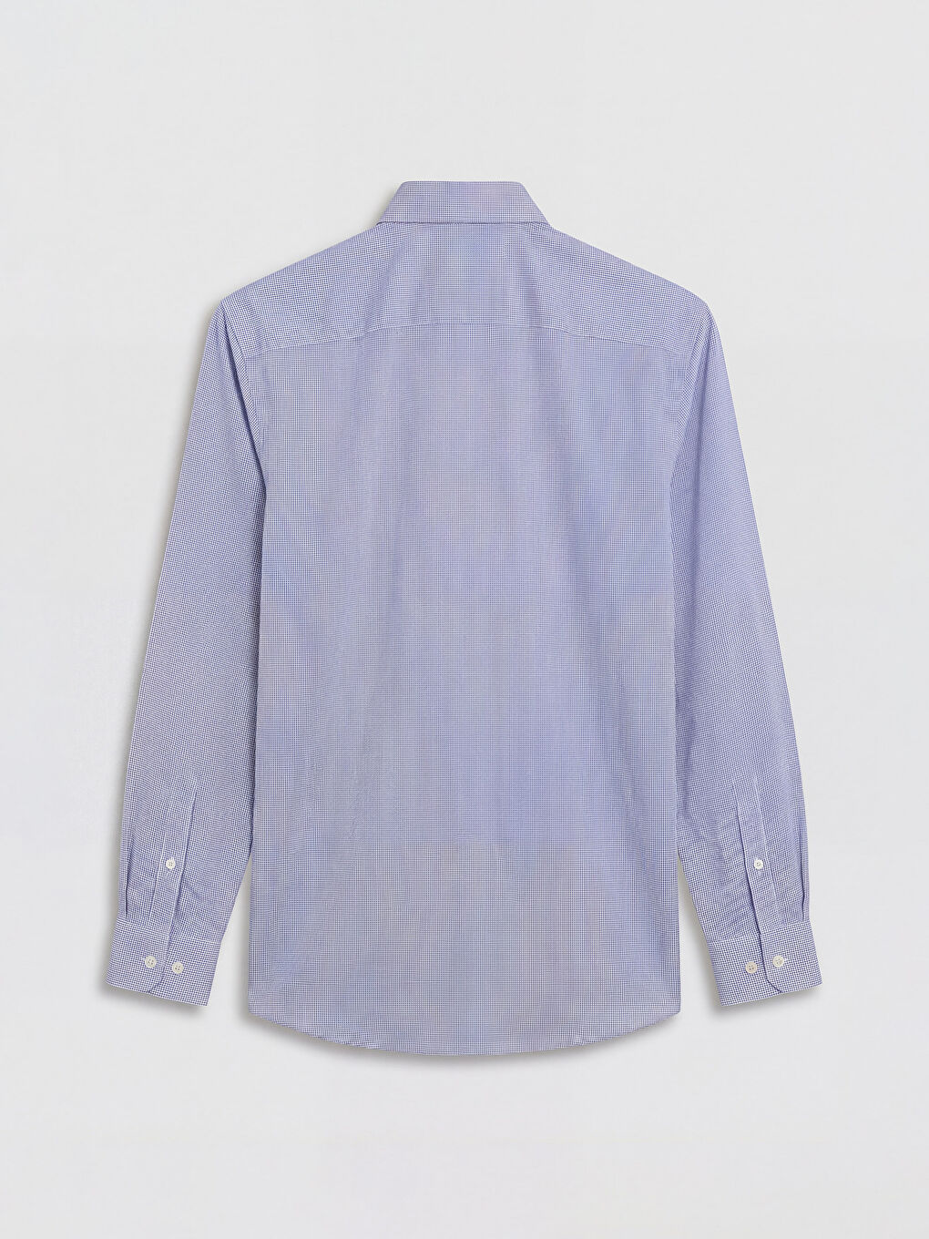 Lacivert Slim Fit Ekose Erkek Gömlek-1