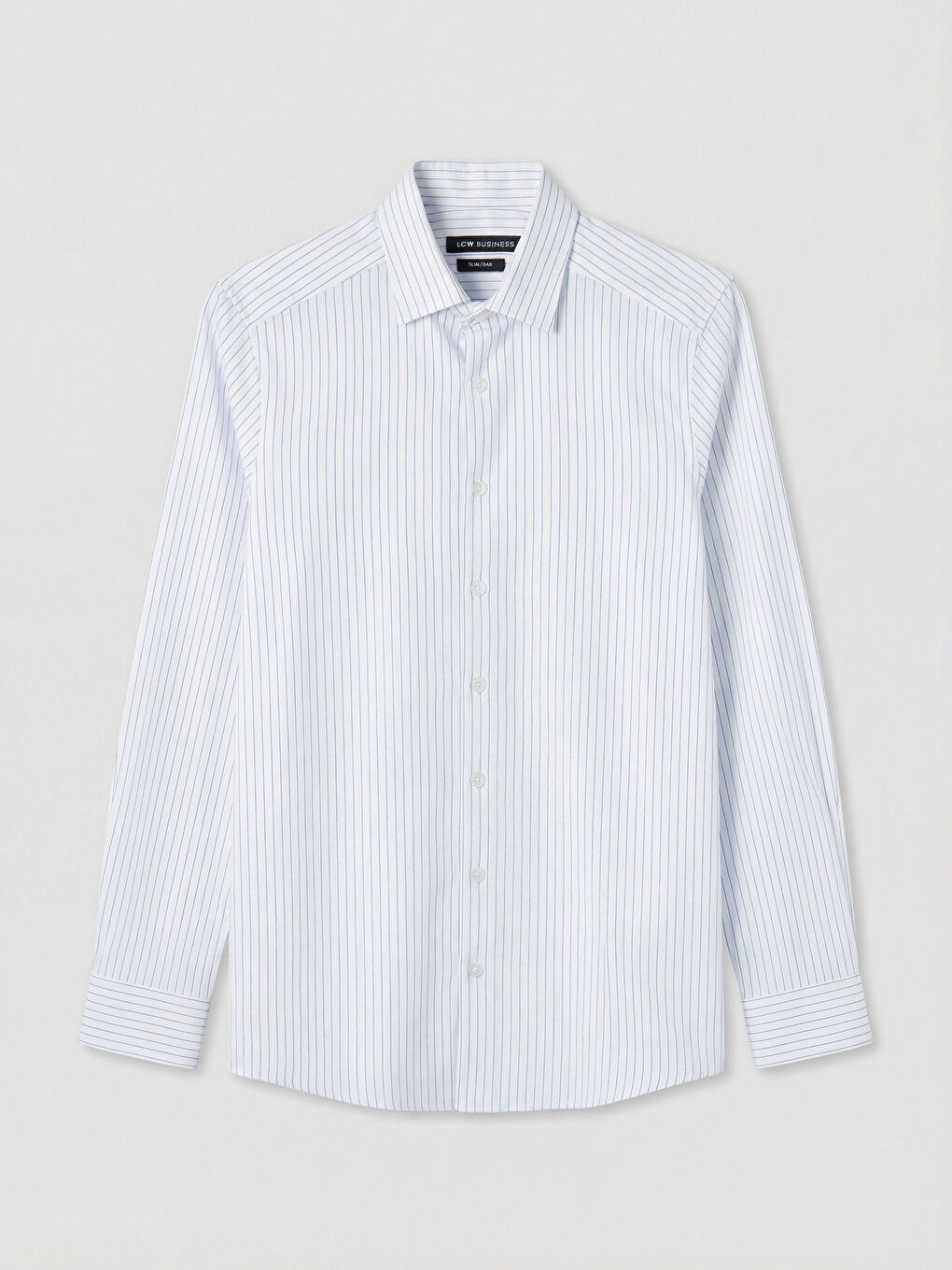 Mavi Slim Fit Çizgili Erkek Gömlek-4