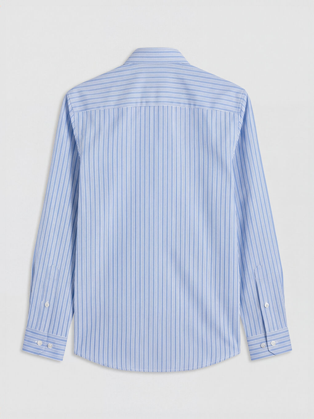 Mavi Slim Fit Çizgili Erkek Gömlek-5