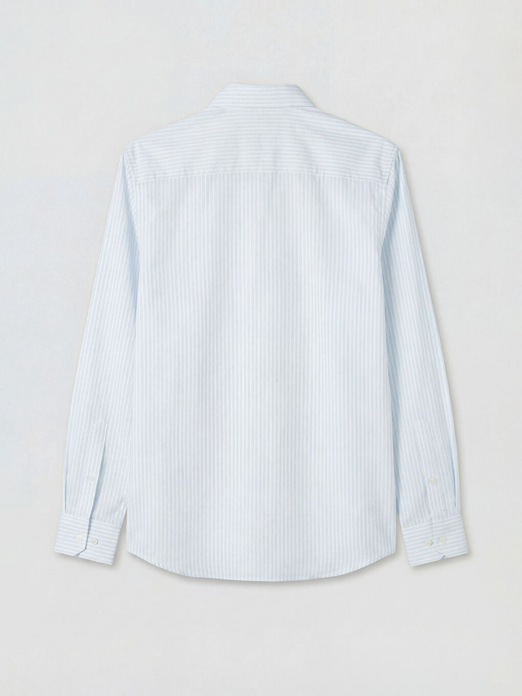 Mavi Slim Fit Çizgili Erkek Gömlek-5