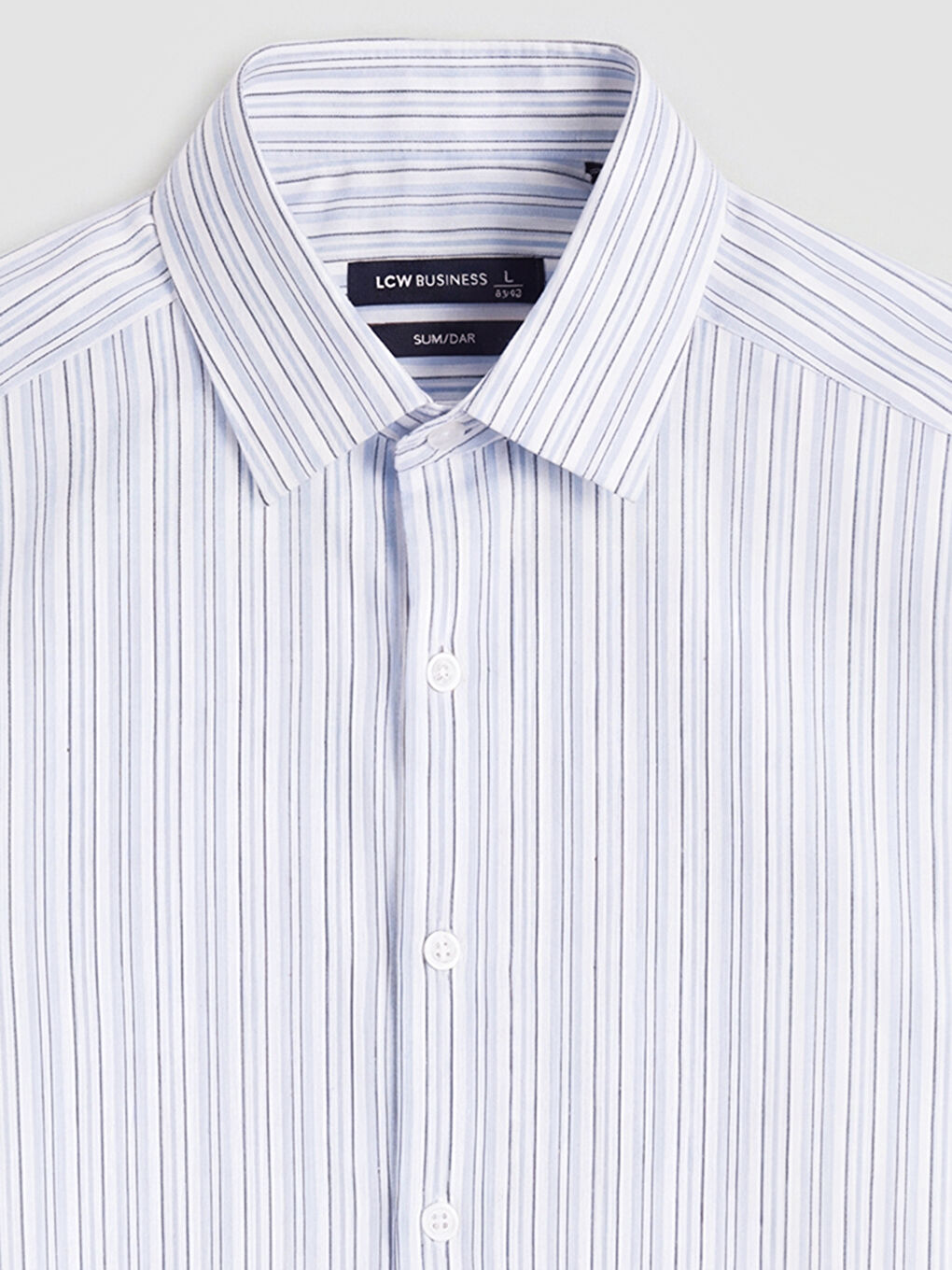 Mavi Slim Fit Çizgili Erkek Gömlek-6