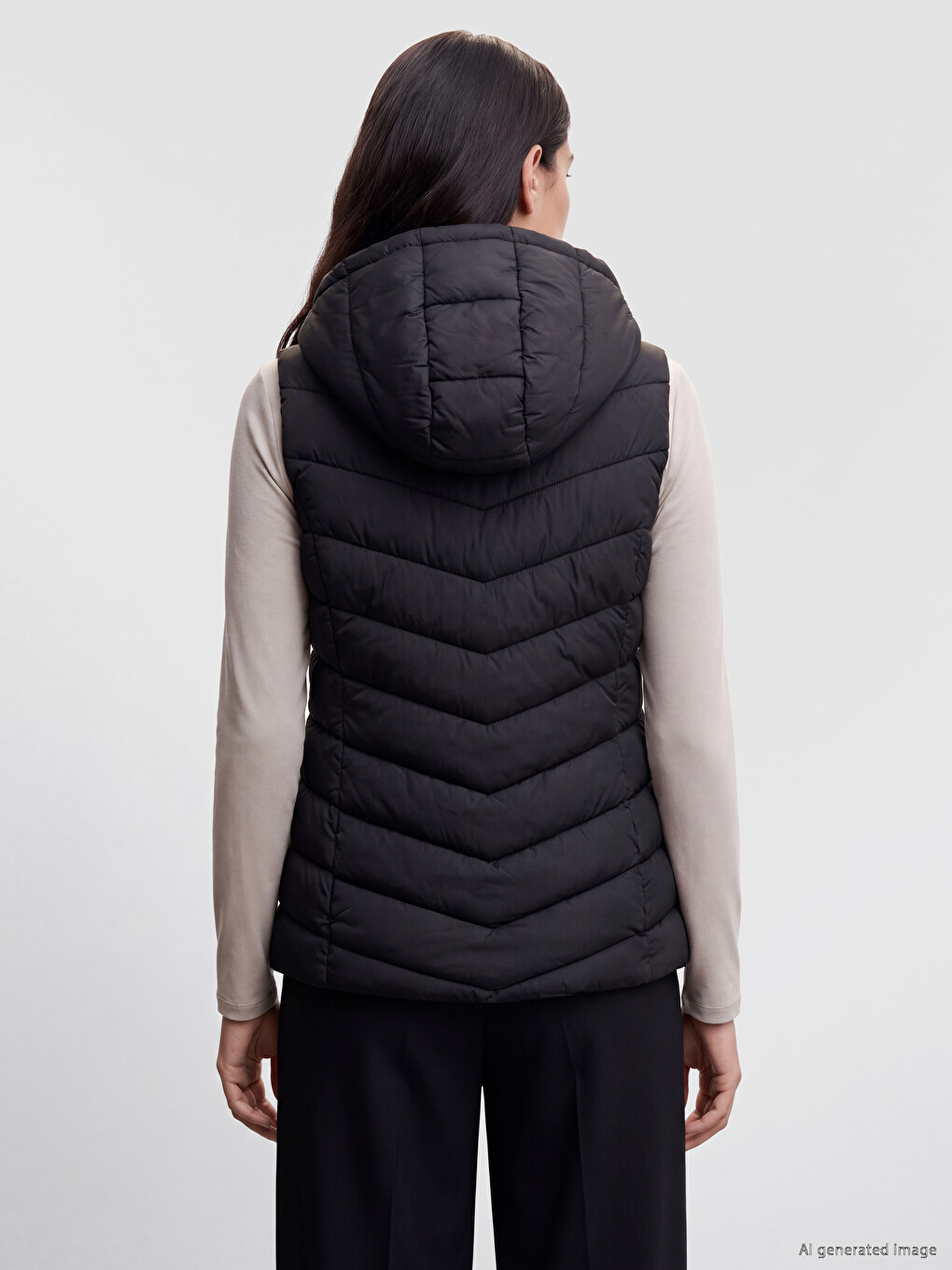 Hooded Women's Puffer Gilet-4