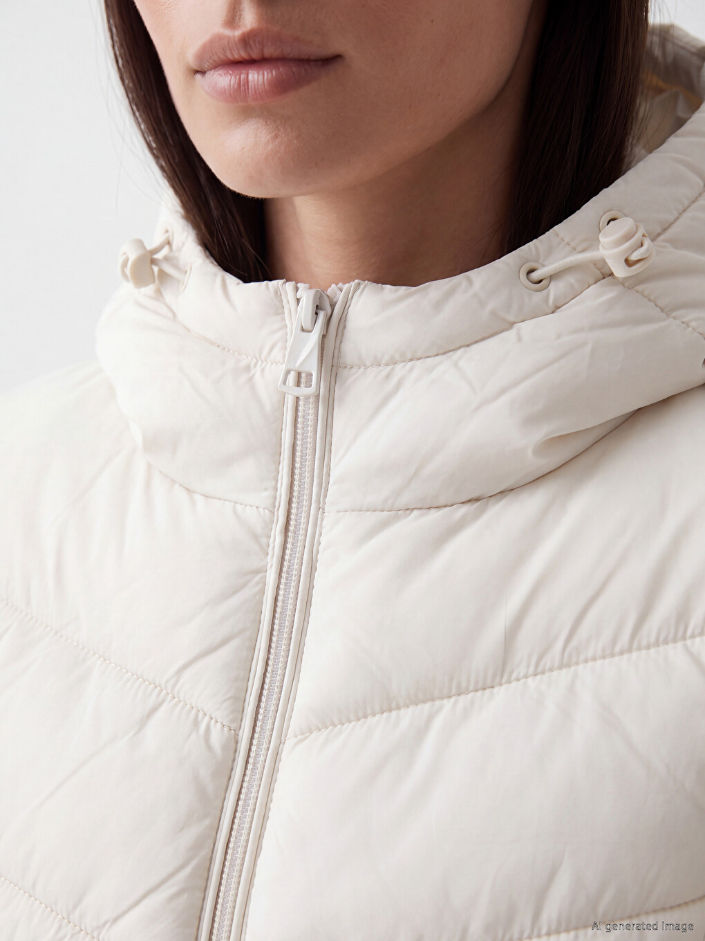 Hooded Women's Puffer Gilet-2