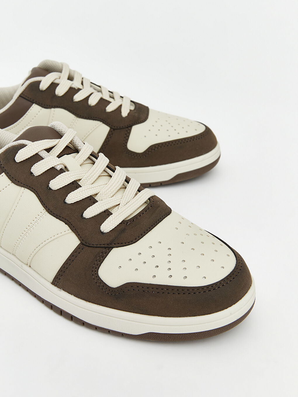 Kahverengi Deri Görünümlü Erkek Spor Ayakkabı-2