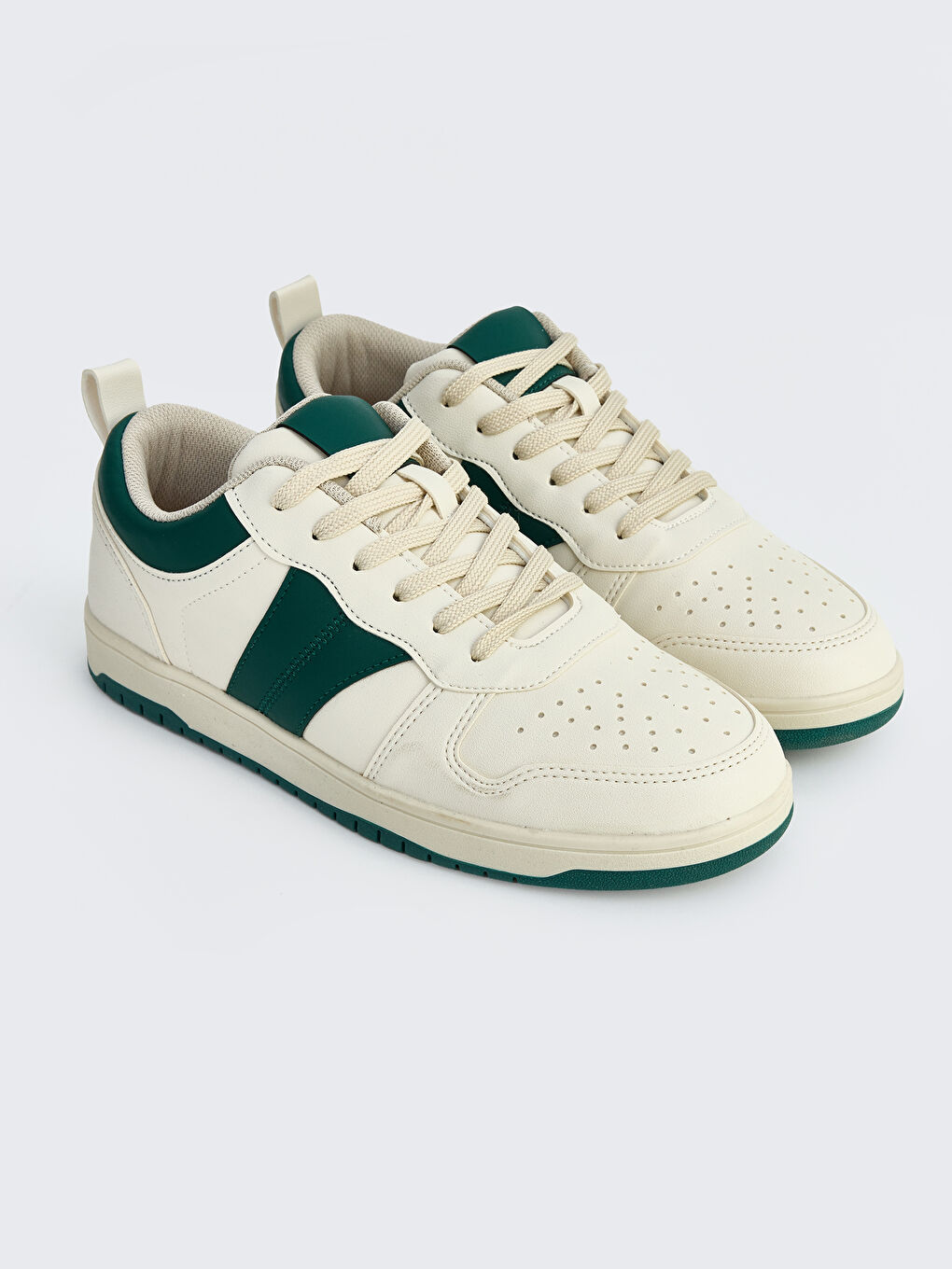 Yeşil Deri Görünümlü Erkek Spor Ayakkabı