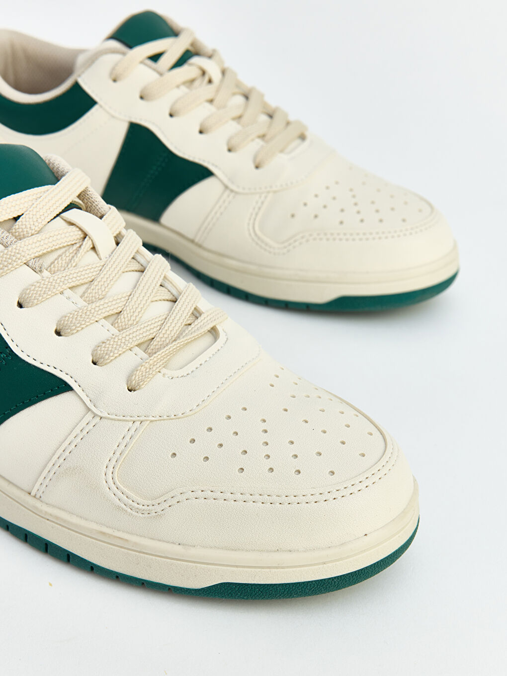 Yeşil Deri Görünümlü Erkek Spor Ayakkabı-2