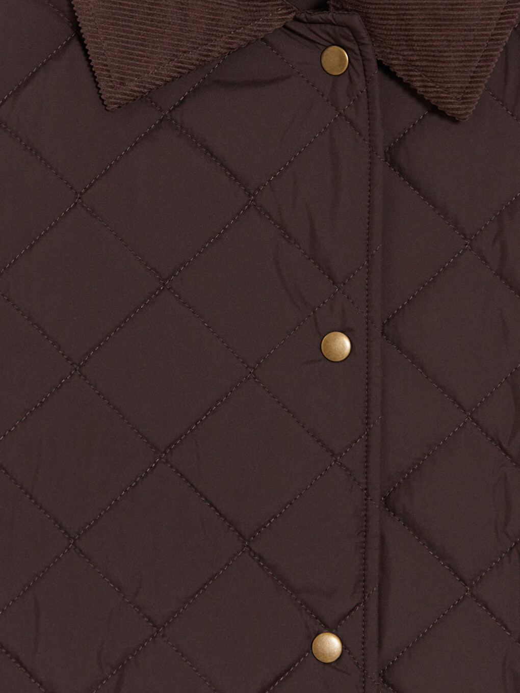 Velvet Collar Quilted Women's Puffer Coat-7