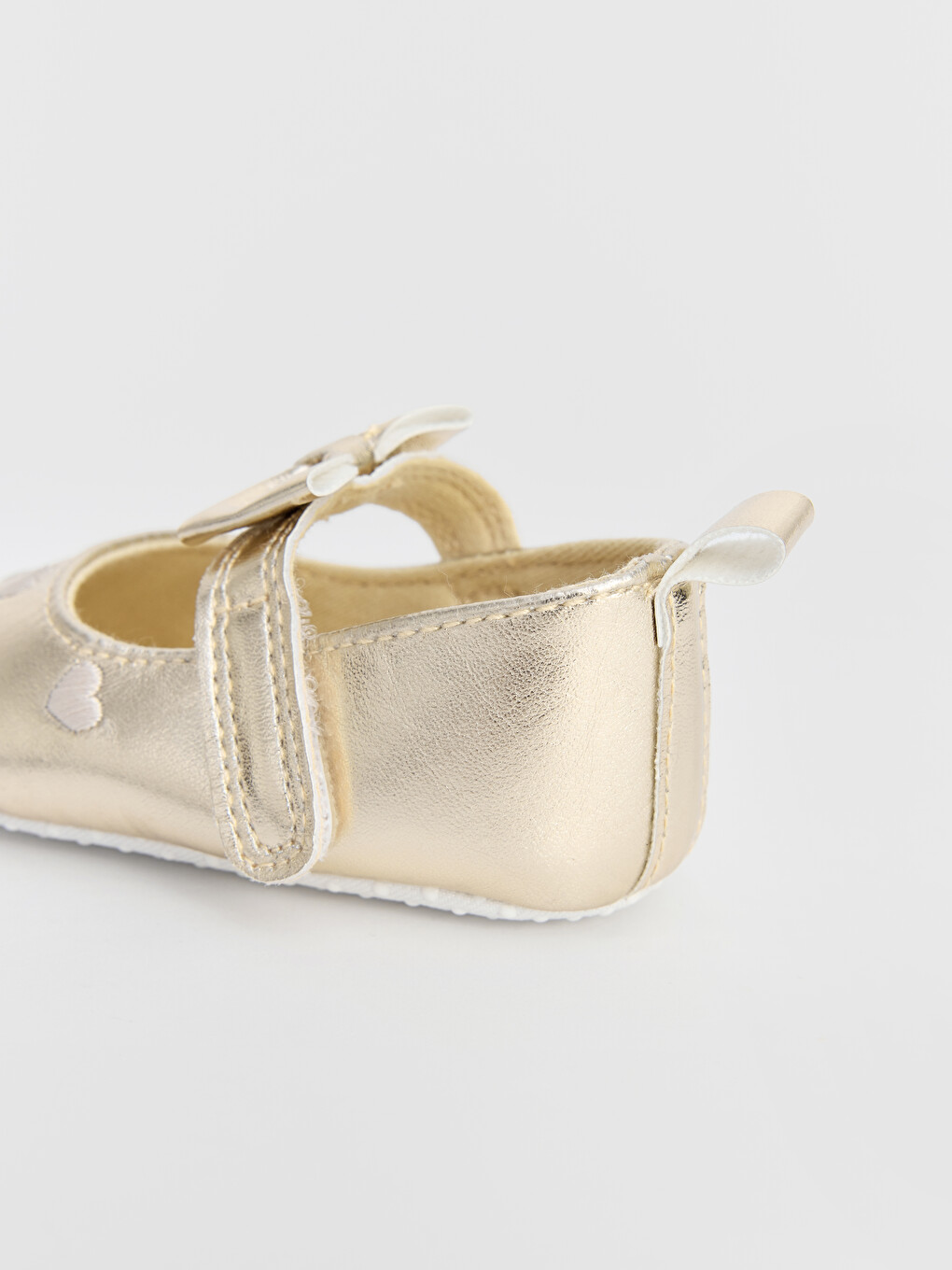 Heart Embroidered Baby Girls' Pre-walking Ballet Flats-1