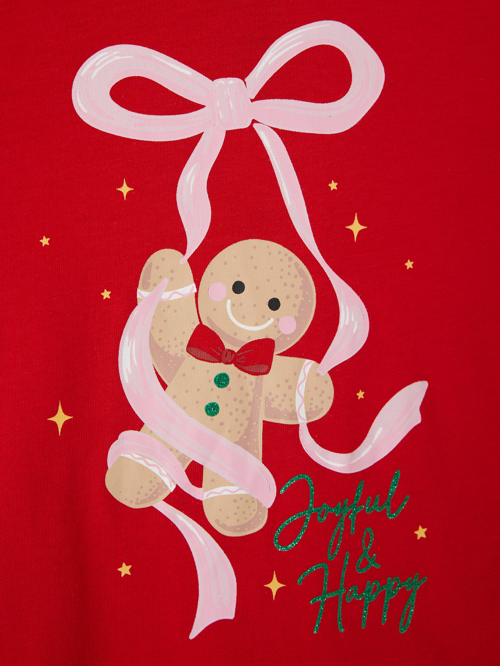 Crew Neck Printed Girls' T-shirt-2
