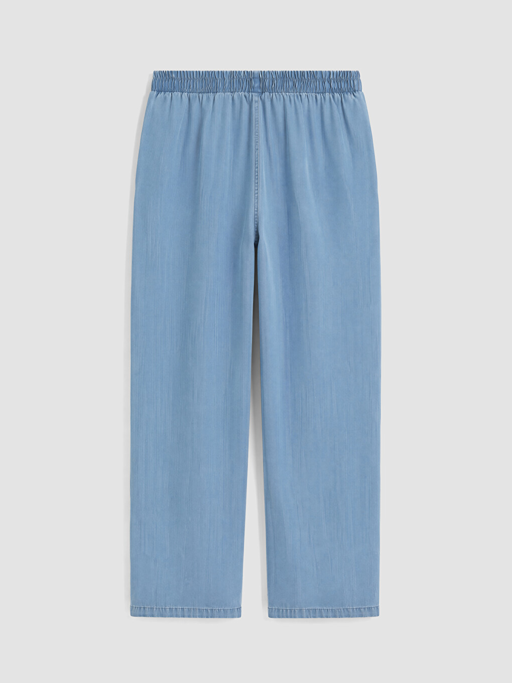 İndigo Beli Lastikli Havuç Kesim Kadın Jean Pantolon-2