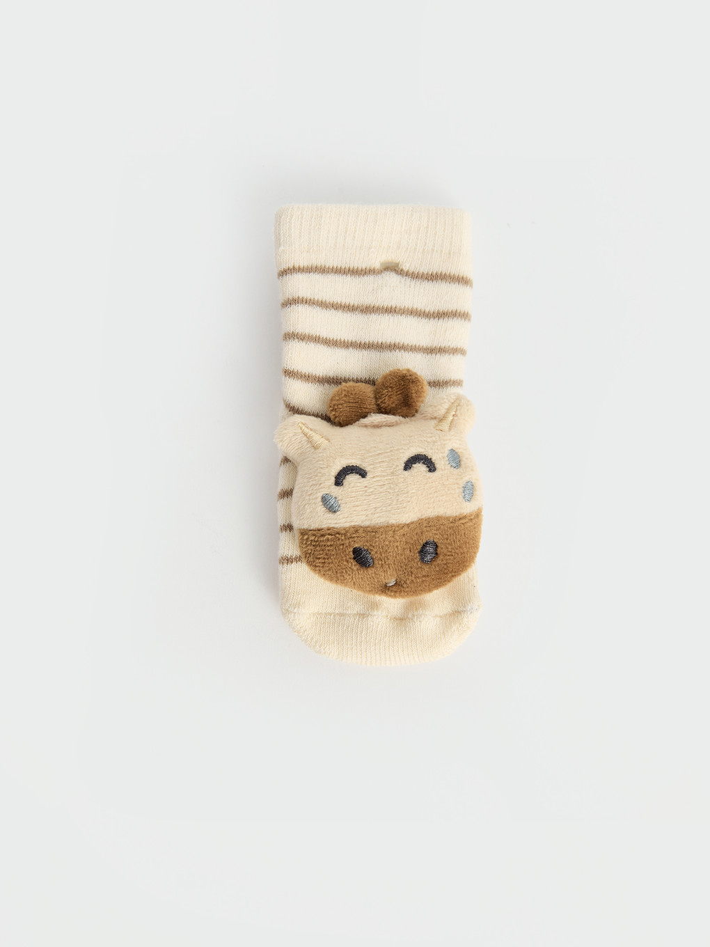 Striped Animal Figured Baby Boys' Ankle Socks