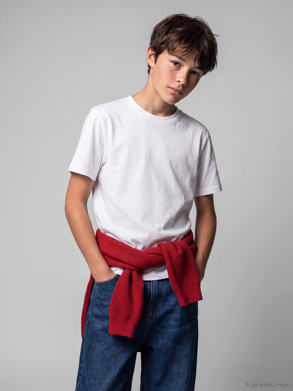 Crew Neck Short Sleeved Boys' T-shirt