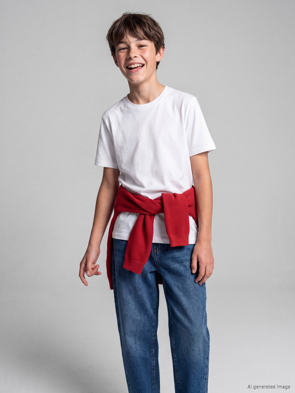 Crew Neck Short Sleeved Boys' T-shirt-1