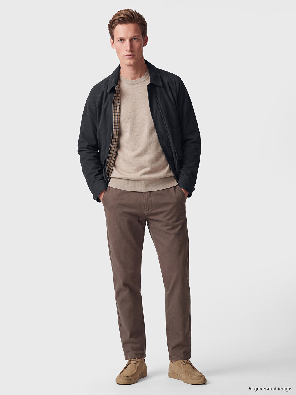 Regular Fit Shirt Collar Men's Jacket-1