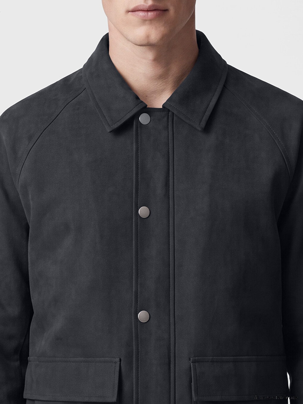 Regular Fit Shirt Collar Men's Jacket-2