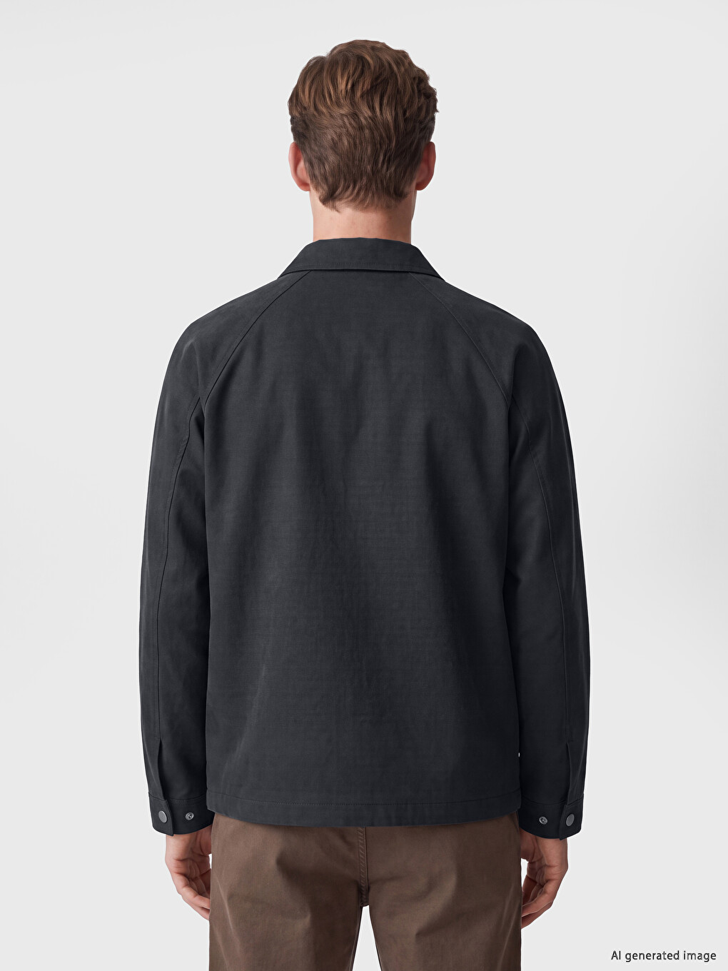 Regular Fit Shirt Collar Men's Jacket-3